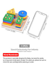 Load image into Gallery viewer, Wooden four-peg shape sorter
