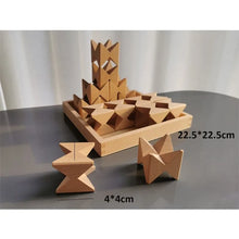 Load image into Gallery viewer, Montessori Wooden Butterfly Stacking Blocks
