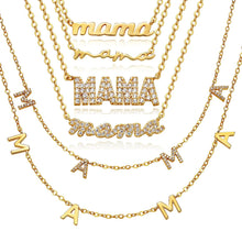 Load image into Gallery viewer, GD Wholesale Elegant Gift Tarnish Free Jewelry mother day 18k Gold Plated Stainless Steel initial Mama Chain Necklace Choker
