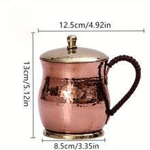 Load image into Gallery viewer, Handmade Copper Mug with Lid, 500ml
