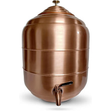 Load image into Gallery viewer, 100% Pure Copper water Dispenser Storage Tank Pot, Stainless Steel Faucet spigot and Lid included
