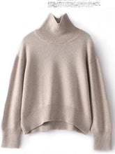 Load image into Gallery viewer, 100% Cashmere Women&#39;s Thick Turtleneck Sweater
