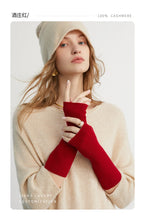 Load image into Gallery viewer, 100% Cashmere Fingerless Gloves
