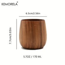 Load image into Gallery viewer, 2PCS KEMORELA Japanese Tea Cup, Wooden Water Cup, Drinking Cups, Summer Winter Drinkware, Home Kitchen Items, 5.7OZ/170ML
