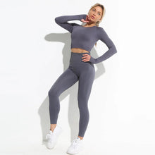 Load image into Gallery viewer, 2021 Seamless Yoga Set Women Sport Set Workout Clothes for Women Sportswear Outfit Gym Clothing Suit Ropa Deportiva Mujer
