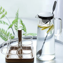 Load image into Gallery viewer, 1000ML/1500ML Thick Glass Kettle with Bamboo Lid &amp; Filter
