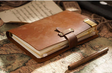 Load image into Gallery viewer, Vintage Leather Ring Binder Notebook
