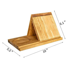 Load image into Gallery viewer, 1 PCS Wooden Triangle Bookshelf Book Stand Holder, Book Holder With Coffee Drink Holder, Wood Book Rest Bookcase
