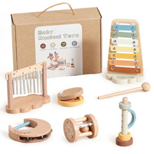 Load image into Gallery viewer, 7pc Wooden Music Instruments Set
