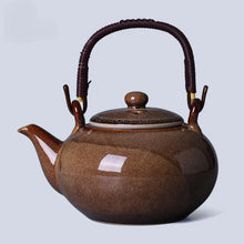 Load image into Gallery viewer, Large Ceramic Teapot with Top Handle and Infuser
