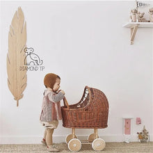 Load image into Gallery viewer, Retro Rattan Doll Stroller Toy Studio Photo Props Baby Doll Carriage Children&#39;s Room Decoration Baby Doll Cart Pretend Play Toys
