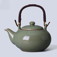 Load image into Gallery viewer, Large Ceramic Teapot with Top Handle and Infuser
