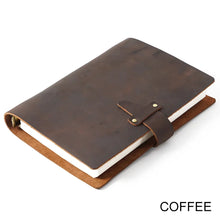 Load image into Gallery viewer, Vintage Leather Ring Binder Notebook
