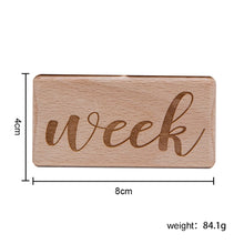 Load image into Gallery viewer, 3pc Raw Wood Baby Milestone Blocks - Engraved Photography Props
