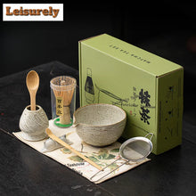 Load image into Gallery viewer, Eight-Piece Ceramic Matcha Set with Whisk
