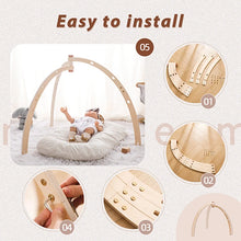 Load image into Gallery viewer, Wooden Baby Rattle Teether &amp; Sensory Toys Set
