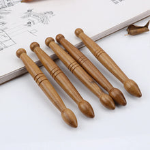 Load image into Gallery viewer, Natural Wooden Acupoint Stick Dial Stick Meridian Pen Massage Stick Body Meridian Stress Relief Foot Sole Acupoint Massage Tools

