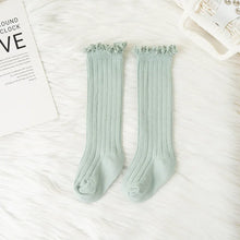 Load image into Gallery viewer, Ruffle-Top Cotton Knee Socks for Little Ones

