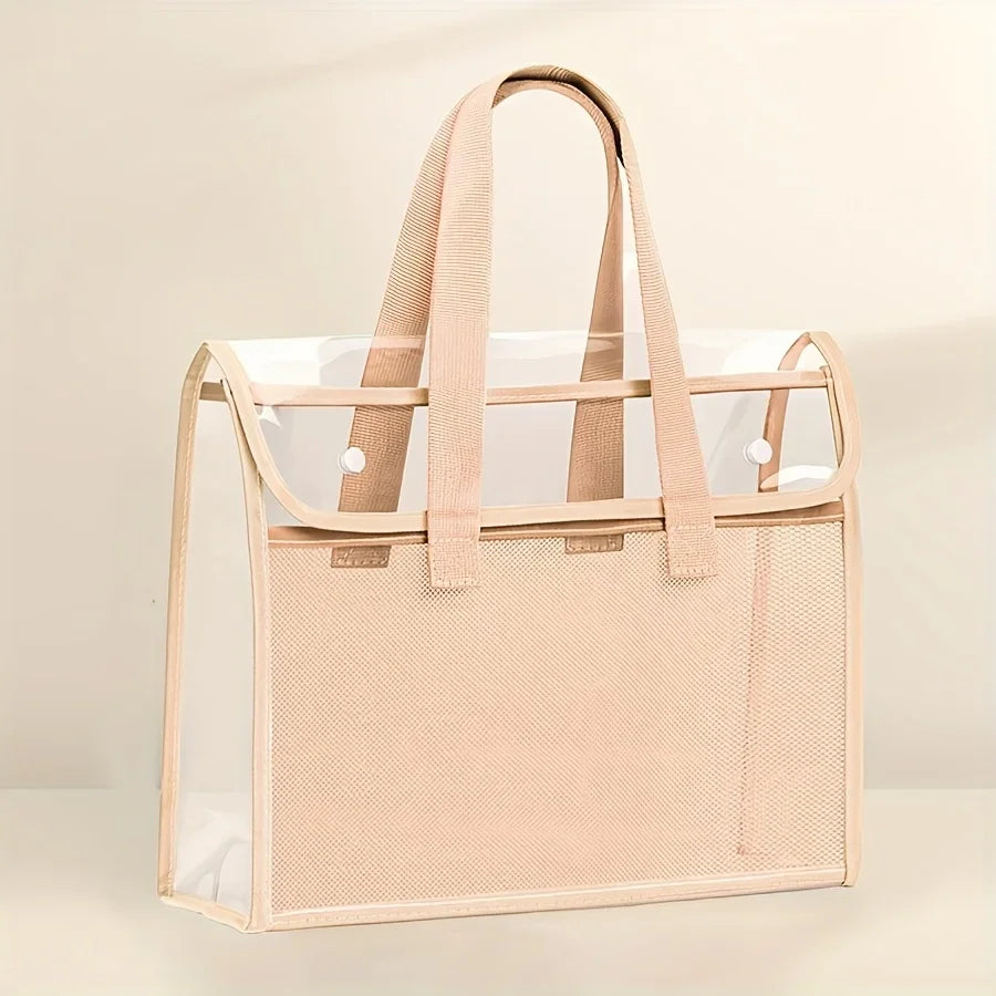 Large Capacity Portable Transparent Waterproof Expandable File Folder