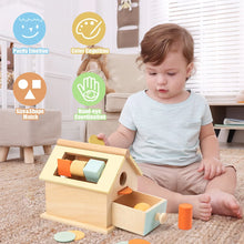 Load image into Gallery viewer, Wooden object permanence house
