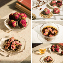 Load image into Gallery viewer, Top Grade Chinese Yunnan Puer Flower Shu Tea balls Cube Cake Original Ripe Briquette Pu Er Black Red Tee Puerh Gift
