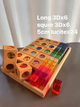 Load image into Gallery viewer, Kids 3D Acrylic Crystal Gem Wooden Blocks
