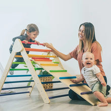 Load image into Gallery viewer, XIHATOY Rainbow Pikler Triangle Children Indoor Outdoor Gym Foldable Wooden Climbing Triangle Toys Playground For Toddlers

