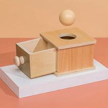 Load image into Gallery viewer, Wooden object permanence box with drawer
