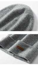 Load image into Gallery viewer, 100% Cashmere Knit Beanie - Unisex Hat
