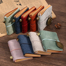 Load image into Gallery viewer, Mini Leather Pocket Notebook - Portable Retro Sketchbook &amp; Daily Planner

