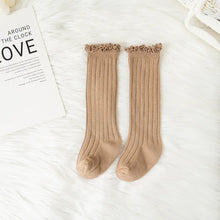 Load image into Gallery viewer, Ruffle-Top Cotton Knee Socks for Little Ones
