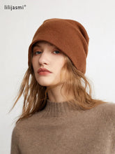 Load image into Gallery viewer, 100% Cashmere Soft Knit Beanie - Double Layer Hat
