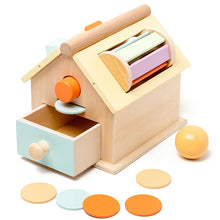 Load image into Gallery viewer, Wooden 5-in-1 object permanence house
