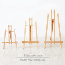 Load image into Gallery viewer, Wooden tabletop easels in three sizes
