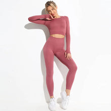 Load image into Gallery viewer, 2021 Seamless Yoga Set Women Sport Set Workout Clothes for Women Sportswear Outfit Gym Clothing Suit Ropa Deportiva Mujer
