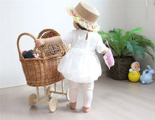 Load image into Gallery viewer, Retro Rattan Doll Stroller Toy Studio Photo Props Baby Doll Carriage Children&#39;s Room Decoration Baby Doll Cart Pretend Play Toys
