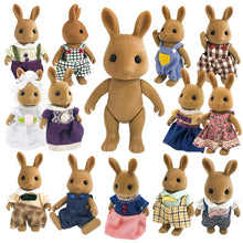 Load image into Gallery viewer, Easter Bunny Forest Animal Family Dolls Clothes Compatible 1:12 Dollhouse Accessories 10CM Clothes Pretend Play Toys Gifts Kids
