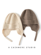 Load image into Gallery viewer, Cashmere Aviator Hat with Earflaps - Unisex
