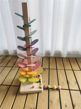 Load image into Gallery viewer, High Quality Rainbow Music Sounding Trees Wooden Petals Assembly and  Marble Run Balls Tracking Kids Educational Toys
