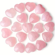Load image into Gallery viewer, Rose Quartz Heart Stones, Natural, 20mm, Set of 10, 20 or 30
