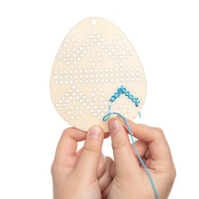 Load image into Gallery viewer, DIY Embroidery Kit Easter Eggs Embroidery Craft Set Made Of Wood Crafts For Children Sewing For Children On Easter Decoration
