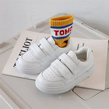 Load image into Gallery viewer, Genuine Leather Children Shoes Unisex White Kids Sneakers Breathable Soft Sole Outdoor Tennis Fashion Toddler Boys Girls Shoes
