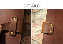 Load image into Gallery viewer, Vintage Leather Ring Binder Notebook
