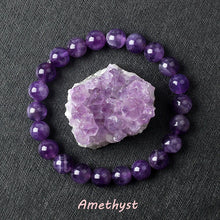 Load image into Gallery viewer, Natural Stone Bead Bracelet, 8mm, Stretch
