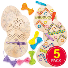 Load image into Gallery viewer, DIY Embroidery Kit Easter Eggs Embroidery Craft Set Made Of Wood Crafts For Children Sewing For Children On Easter Decoration
