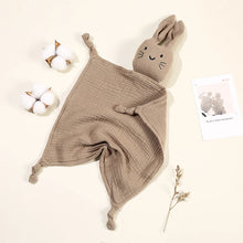Load image into Gallery viewer, Taupe cotton muslin bunny lovey
