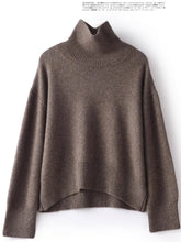 Load image into Gallery viewer, 100% Cashmere Women&#39;s Thick Turtleneck Sweater
