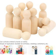 Load image into Gallery viewer, Wooden peg dolls
