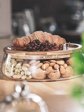 Load image into Gallery viewer, Creative Glass Food Storage Containers with Wooden Lid Kitchen Snack Fruit Candy Nut Sundries Storage Organizer for Kitchen
