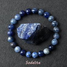 Load image into Gallery viewer, Natural Stone Bead Bracelet, 8mm, Stretch
